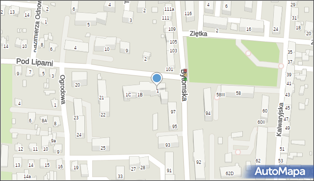 Piekary Śląskie, Pod Lipami, 1, mapa Piekary Śląskie