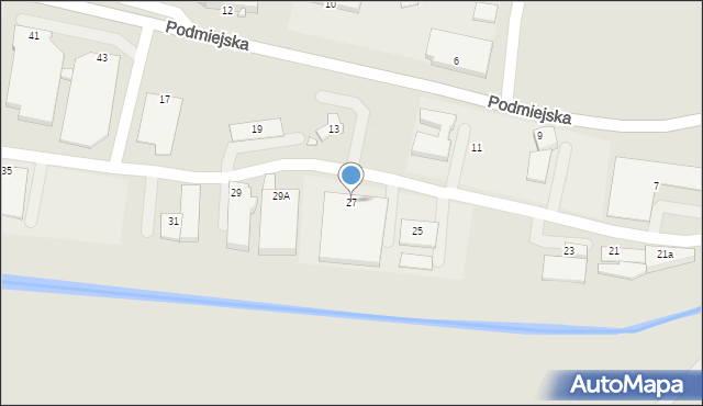 Piekary Śląskie, Podmiejska, 27, mapa Piekary Śląskie