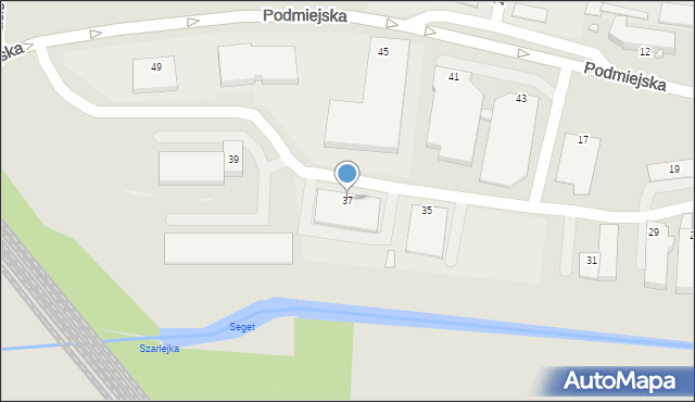 Piekary Śląskie, Podmiejska, 37, mapa Piekary Śląskie