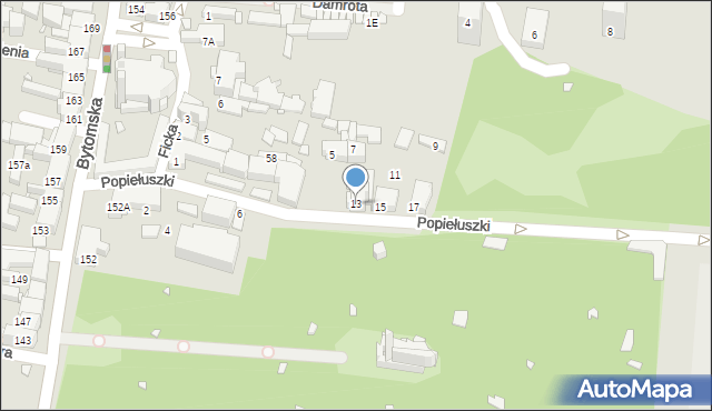 Piekary Śląskie, Popiełuszki Jerzego, bł. ks., 13, mapa Piekary Śląskie