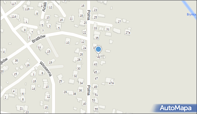 Piekary Śląskie, Polna, 41, mapa Piekary Śląskie