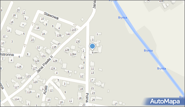 Piekary Śląskie, Polna, 7, mapa Piekary Śląskie