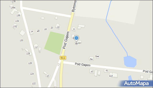 Piekary Śląskie, Pod Gajem, 6d, mapa Piekary Śląskie