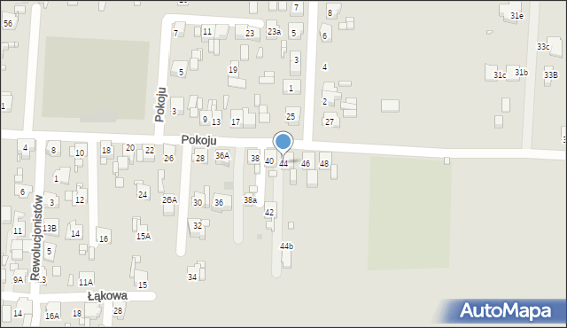 Piekary Śląskie, Pokoju, 44, mapa Piekary Śląskie
