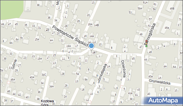 Piekary Śląskie, Powstańców Śląskich, 15A, mapa Piekary Śląskie