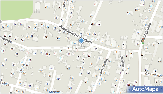 Piekary Śląskie, Powstańców Śląskich, 17A, mapa Piekary Śląskie