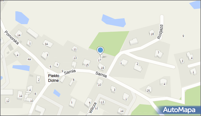 Piekło Dolne, Pomorska, 19a, mapa Piekło Dolne