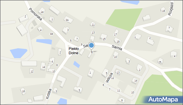 Piekło Dolne, Pomorska, 6, mapa Piekło Dolne