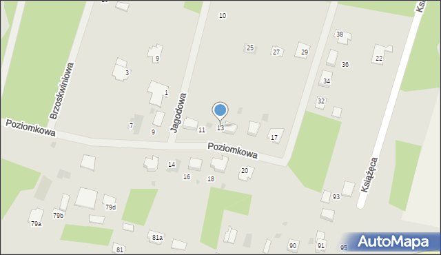 Piekoszów, Poziomkowa, 13, mapa Piekoszów