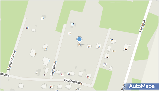 Piekoszów, Poziomkowa, 25, mapa Piekoszów