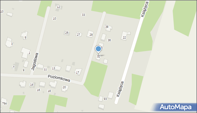 Piekoszów, Poziomkowa, 32, mapa Piekoszów