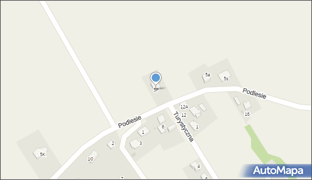 Pielgrzymowice, Podlesie, 5P, mapa Pielgrzymowice