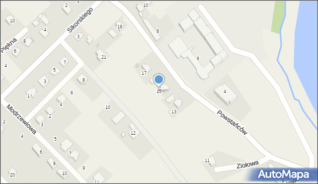 Pielgrzymowice, Powstańców, 15, mapa Pielgrzymowice