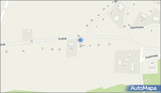 Pierwoszów, Polna, 19, mapa Pierwoszów