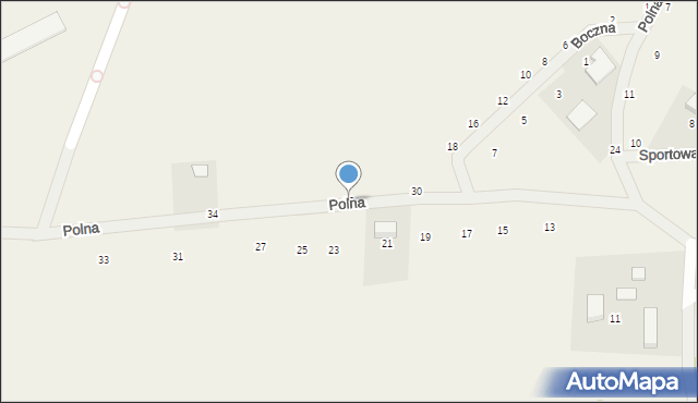 Pierwoszów, Polna, 32, mapa Pierwoszów