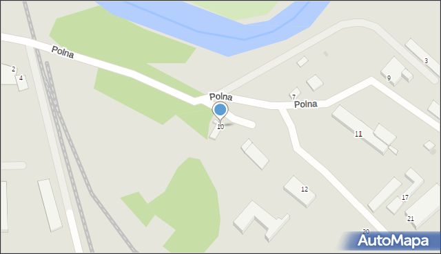 Piła, Polna, 10, mapa Piły