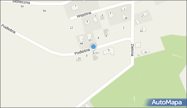 Piła Kościelecka, Podleśna, 7, mapa Piła Kościelecka