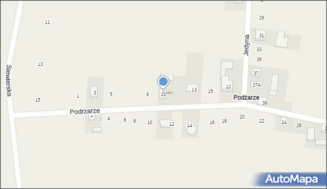 Pińczyce, Podrzarze, 11, mapa Pińczyce