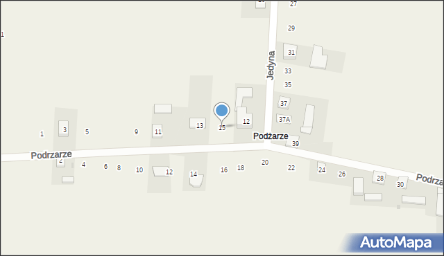 Pińczyce, Podrzarze, 15, mapa Pińczyce