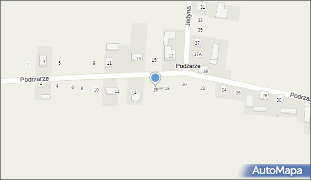 Pińczyce, Podrzarze, 16, mapa Pińczyce