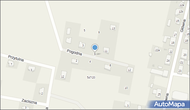 Pinczyn, Pogodna, 7, mapa Pinczyn