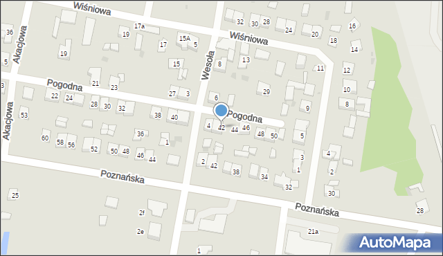 Piotrków Kujawski, Pogodna, 42, mapa Piotrków Kujawski
