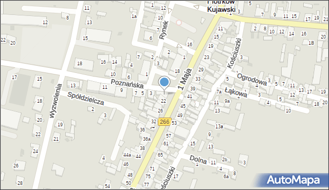 Piotrków Kujawski, Poznańska, 1, mapa Piotrków Kujawski