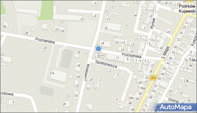 Piotrków Kujawski, Poznańska, 13, mapa Piotrków Kujawski