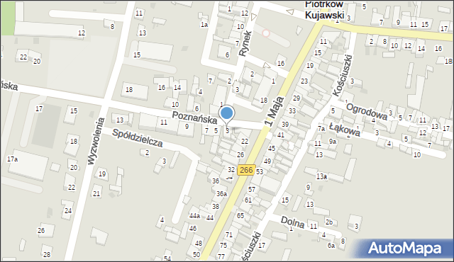 Piotrków Kujawski, Poznańska, 3, mapa Piotrków Kujawski