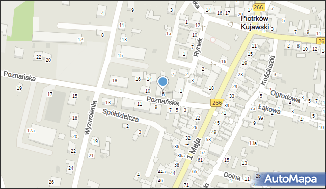 Piotrków Kujawski, Poznańska, 6, mapa Piotrków Kujawski