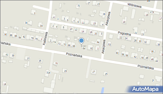 Piotrków Kujawski, Poznańska, 64A, mapa Piotrków Kujawski