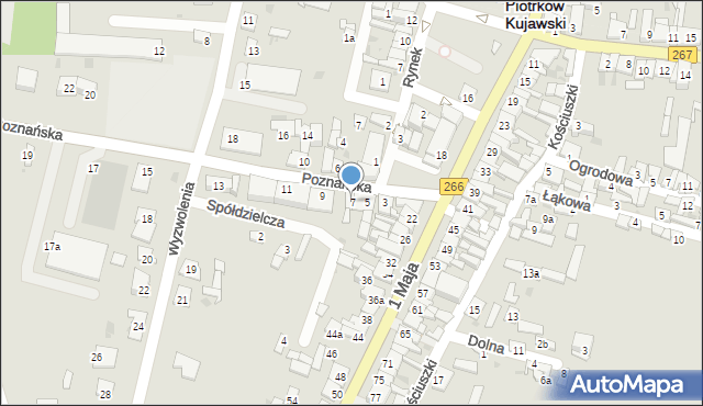 Piotrków Kujawski, Poznańska, 7, mapa Piotrków Kujawski