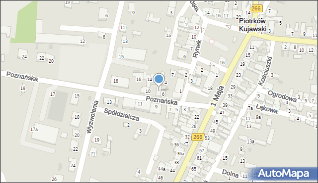 Piotrków Kujawski, Poznańska, 8, mapa Piotrków Kujawski