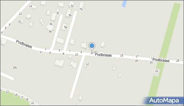 Piotrków Trybunalski, Podbratek, 11, mapa Piotrków Trybunalski