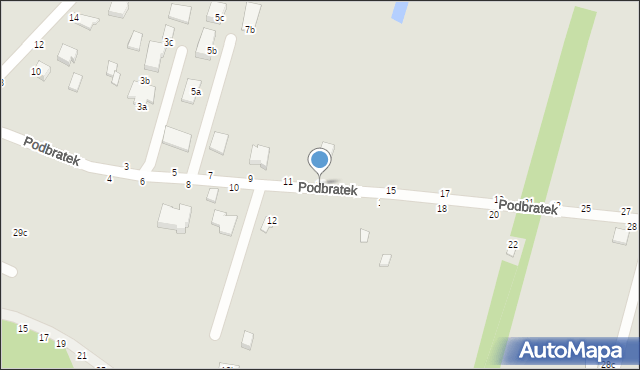 Piotrków Trybunalski, Podbratek, 13, mapa Piotrków Trybunalski