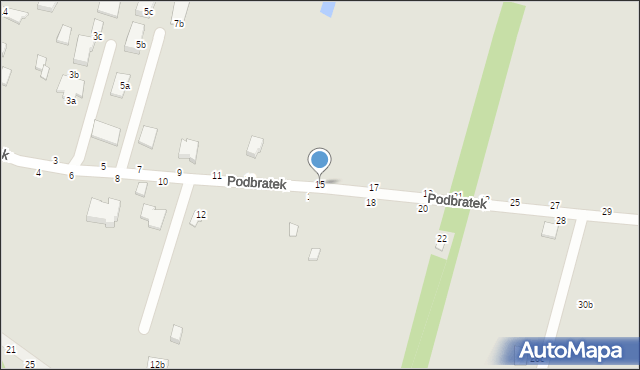 Piotrków Trybunalski, Podbratek, 15, mapa Piotrków Trybunalski