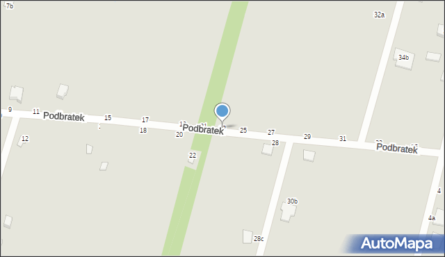 Piotrków Trybunalski, Podbratek, 23, mapa Piotrków Trybunalski