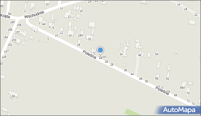 Piotrków Trybunalski, Poleśna, 24, mapa Piotrków Trybunalski