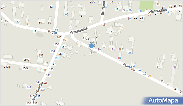 Piotrków Trybunalski, Poleśna, 3, mapa Piotrków Trybunalski