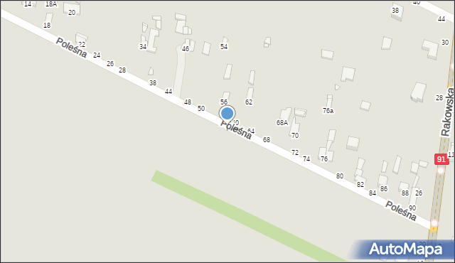 Piotrków Trybunalski, Poleśna, 7, mapa Piotrków Trybunalski