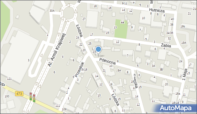 Piotrków Trybunalski, Północna, 11, mapa Piotrków Trybunalski