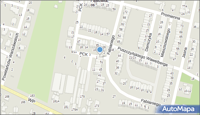 Piotrków Trybunalski, Polskiego Czerwonego Krzyża, 1, mapa Piotrków Trybunalski