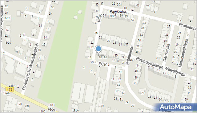 Piotrków Trybunalski, Polskiego Czerwonego Krzyża, 20, mapa Piotrków Trybunalski