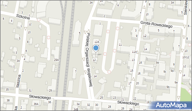 Piotrków Trybunalski, Polskiej Organizacji Wojskowej, 12C, mapa Piotrków Trybunalski