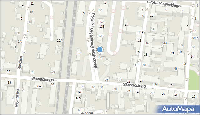 Piotrków Trybunalski, Polskiej Organizacji Wojskowej, 14, mapa Piotrków Trybunalski