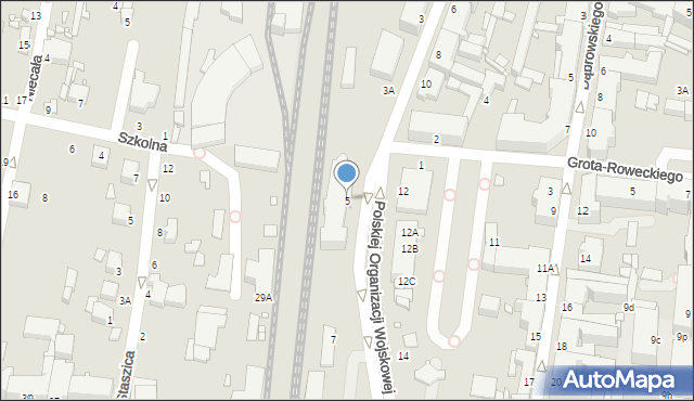 Piotrków Trybunalski, Polskiej Organizacji Wojskowej, 5, mapa Piotrków Trybunalski