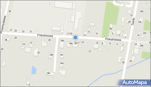 Piotrków Trybunalski, Południowa, 16, mapa Piotrków Trybunalski