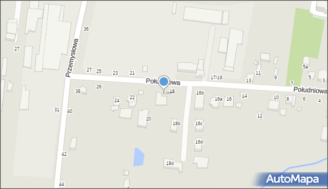 Piotrków Trybunalski, Południowa, 18a, mapa Piotrków Trybunalski