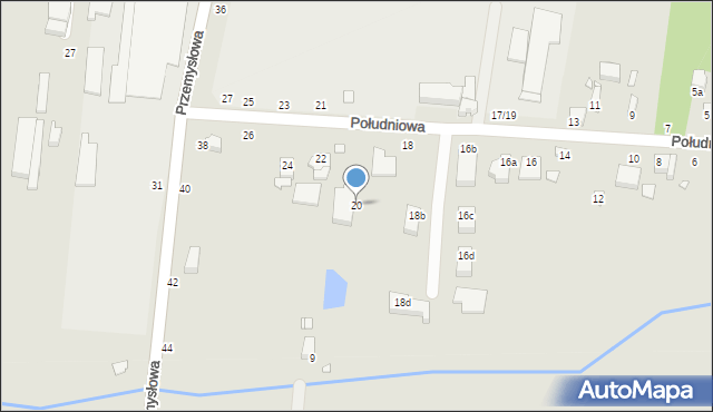 Piotrków Trybunalski, Południowa, 20, mapa Piotrków Trybunalski