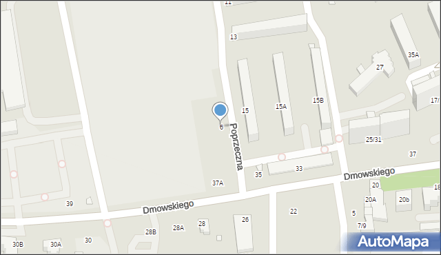 Piotrków Trybunalski, Poprzeczna, 6, mapa Piotrków Trybunalski